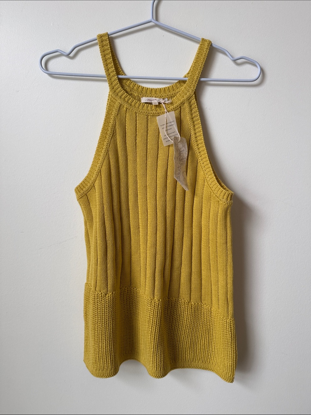 Mystree bnwt mustard sweater tank high neck